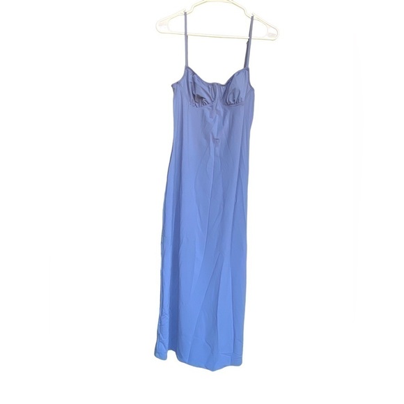 NWT WEWOREWHAT RUCHED CUP SPAGHETTI STRAP MIDI SLIP DRESS - Picture 3 of 6